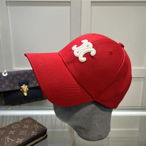 red celine cap|designer celine hats.